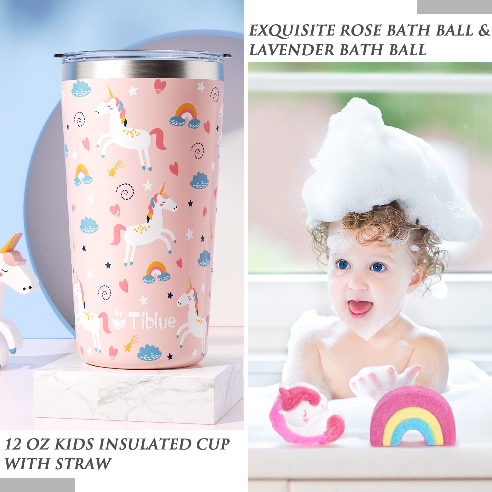 Unicorn Toys for Girls Ages 4-6, Kids Girl Valentine Gift Tween Girl Gift Trendy Stuff Birthday Gifts for 4 5 6 7 8 9 10 11 12 Year Old Toddler Teen Girl with Glow in The Dark Blanket Cup Purse