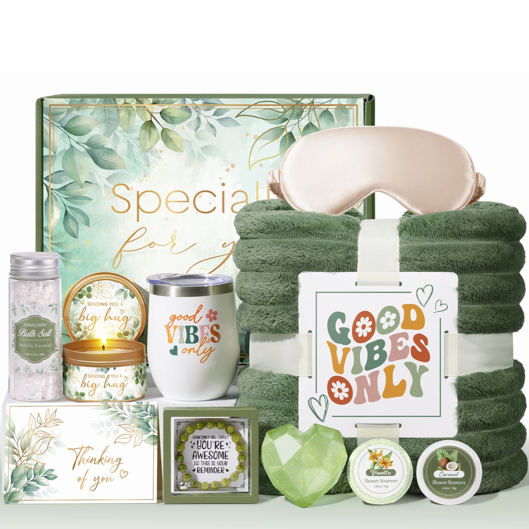 Mayicivo Birthday Gifts for Women Self Care Gifts, Relaxing Spa Gifts Baskets Get Well Soon Gifts Care Package for Women with Blanket, Unique Valentines Day Gifts for Her Mom Wife Girlfriend Best Friend Sister